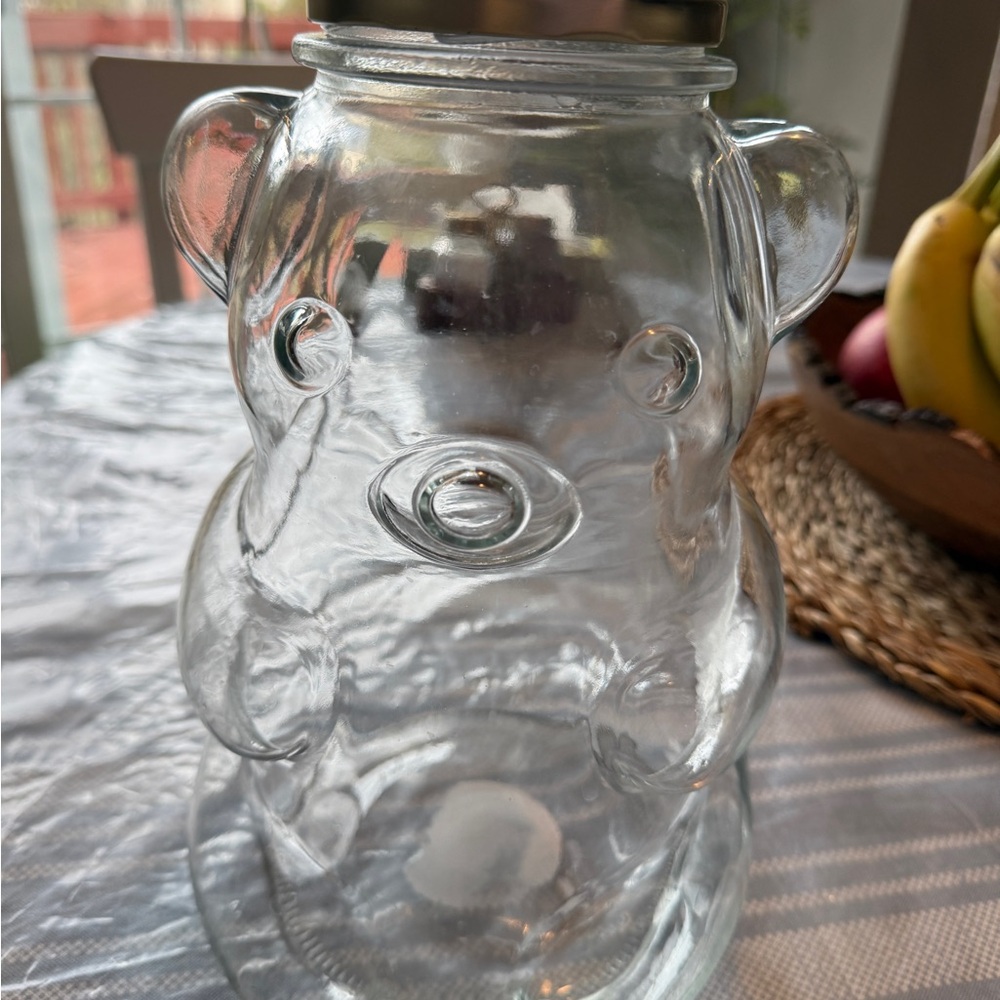 Clear Glass Bear Jar large bear 🐻